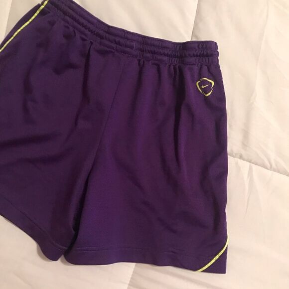 Nike Dri-Fit Shorts Purple/ Neon Green - Picture 6 of 7